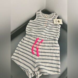 Gray and White Girls jumpsuit